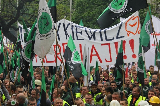 Demonstracja górników