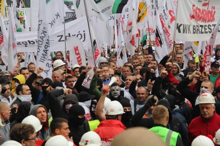 Demonstracja górników