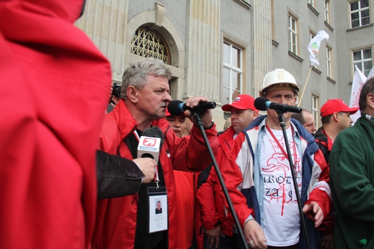 Demonstracja górników