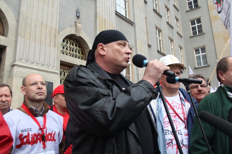 Demonstracja górników