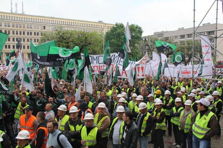 Demonstracja górników