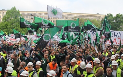 Demonstracja górników