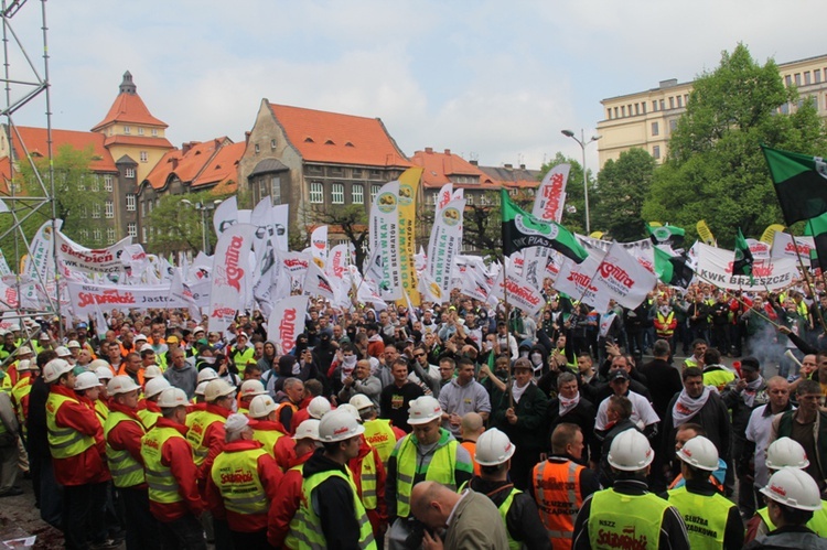 Demonstracja górników