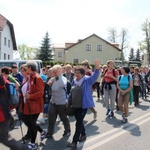 Pielgrzymi w drodze z Hałcnowa do Łagiewnik