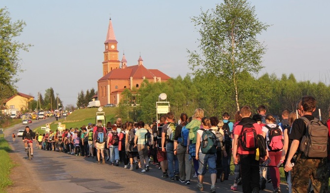 Kościół w Wysokiej - ostatni cel drugiego dnia pielgrzymki