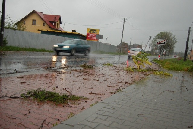 Opady deszczu w okolicach Czarnego Dunajca