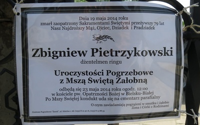 Pogrzeb Zbigniewa Pietrzykowskiego