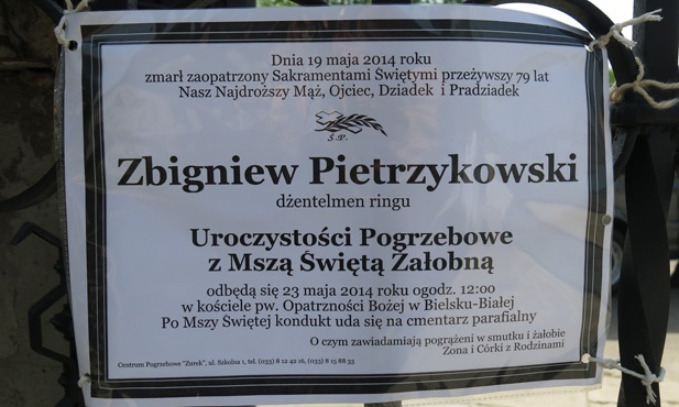 Pogrzeb Zbigniewa Pietrzykowskiego