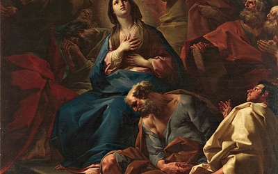 Corrado Giaquinto  „Zesłanie Ducha Świętego”  olej na płótnie, XVIII w.  Muzeum Prado, Madryt