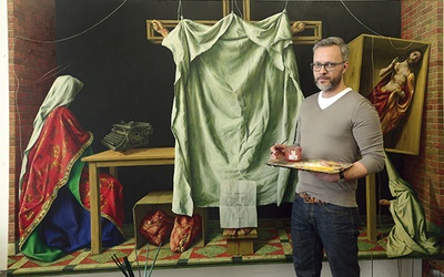 Michael Triegel pracuje nad dziełem „Deus absconditus”. Obraz został zaprezentowany podczas Katolikentagu, który odbywał się w Ratyzbonie od 28 maja do 1 czerwca br. Triegel stał się znany, kiedy w 2010 r. jako niewierzący artysta został poproszony przez kard. Gerharda Müllera o namalowanie portretu Benedykta XVI