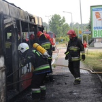 Spłonął autobus w Wodzisławiu Śl. 