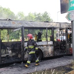 Spłonął autobus w Wodzisławiu Śl. 