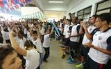 Piłkarze Kostaryki w... szkole 