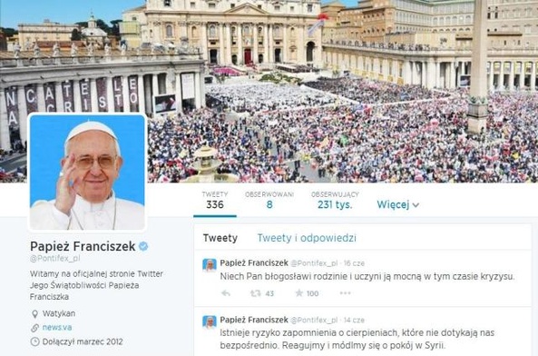 Fenomen papieskiego Twittera