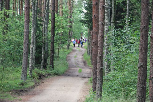 Pielgrzymi na Górze Polanowskiej