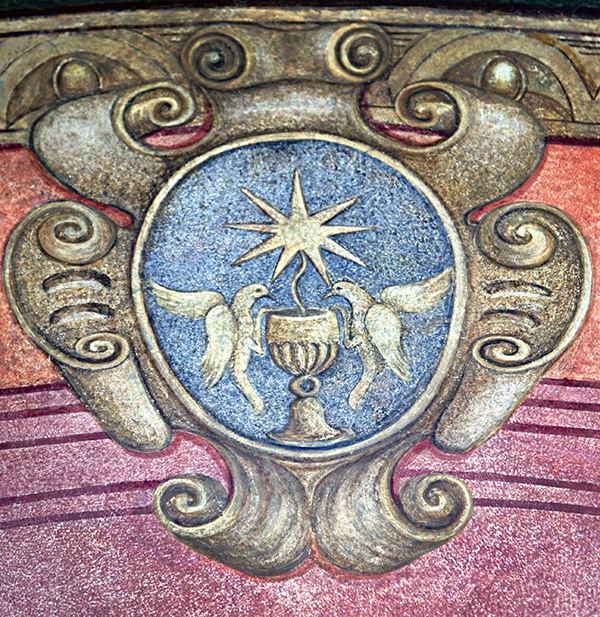 Intarsja ze słynnym „Memento mori”, 