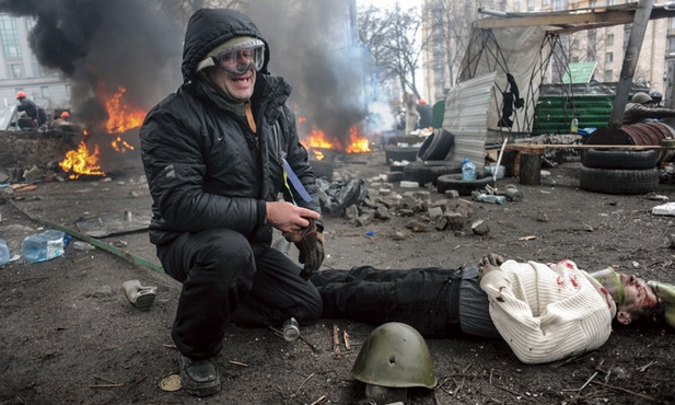 Anatolij Żałowaga zastrzelony przez snajpera 20 lutego br. przy barykadzie na ulicy Instytuckiej w Kijowie 