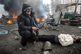 Anatolij Żałowaga zastrzelony przez snajpera 20 lutego br. przy barykadzie na ulicy Instytuckiej w Kijowie 