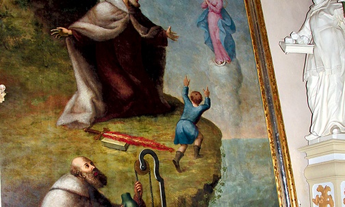 Obraz z głębowickiego kościoła z Eliaszem i Elizeuszem przy studni 
