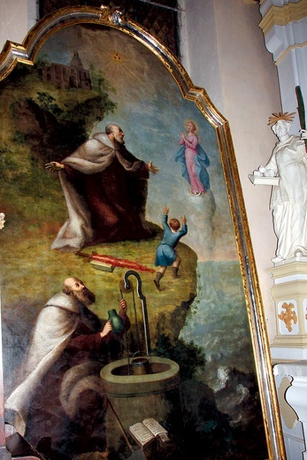 Obraz z głębowickiego kościoła z Eliaszem i Elizeuszem przy studni 