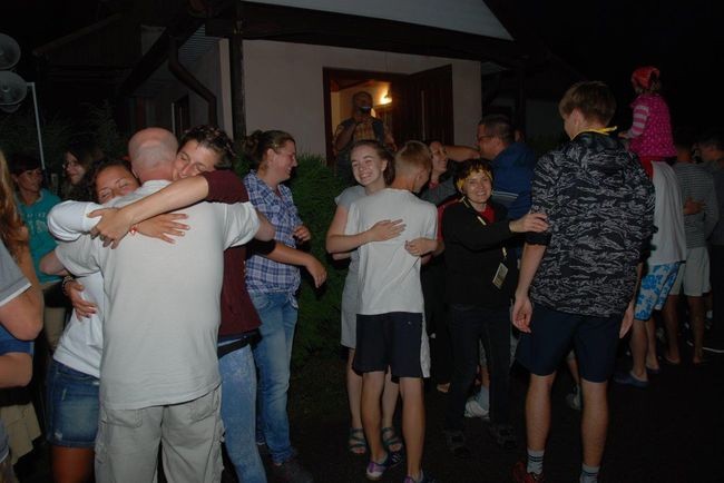 Pielgrzymi podczas trasy 