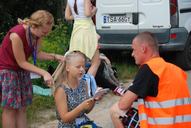 Pielgrzymi podczas trasy 