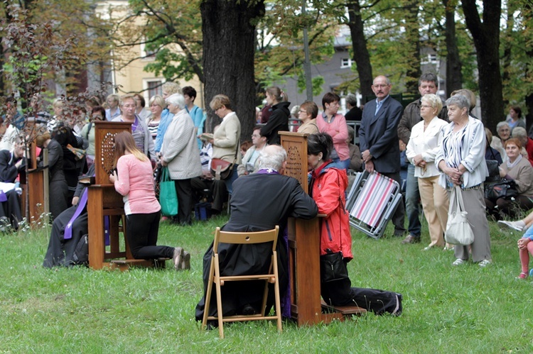 Pielgrzymka kobiet do Piekar - przed Mszą św.