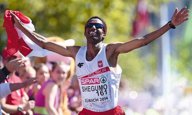 Yared Shegumo jest pierwszym maratończykiem, który zdobył dla Polski medal mistrzostw Europy