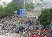 16.08.2014. Seul. W uroczystości beatyfikacji 124 męczenników koreańskich wzięło udział około miliona wiernych