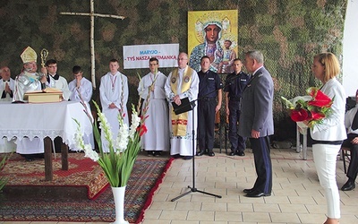 W uroczystej Mszy św. uczestniczyli funkcjonariusze i pracownicy cywilni oraz członkowie ich rodzin 