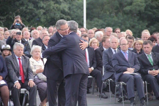 Bronisław Komorowski i Joachim Gauck na Westerplatte 