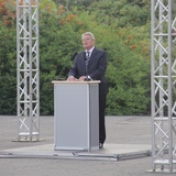 Bronisław Komorowski i Joachim Gauck na Westerplatte 