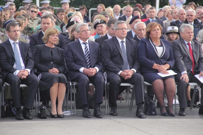 Bronisław Komorowski i Joachim Gauck na Westerplatte 