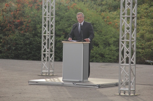 Bronisław Komorowski i Joachim Gauck na Westerplatte 