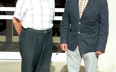 Świadkowie zrywów solidarnościowych z 1980 roku – Stefan Ruchlewicz (po lewej) i Zenon Złakowski 