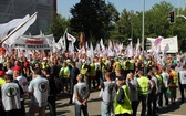 Protest górników