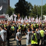 Protest górników