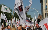 Protest górników