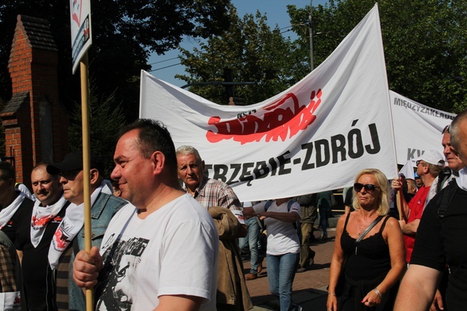 Protest górników