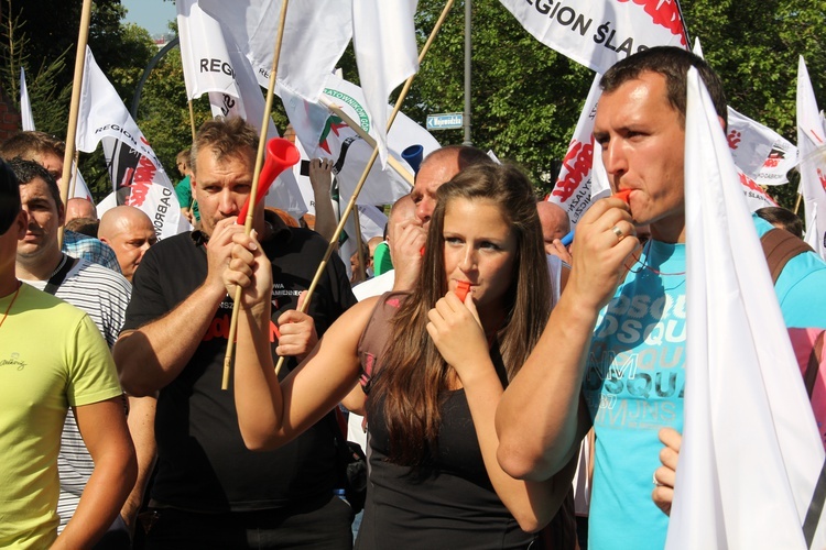 Protest górników