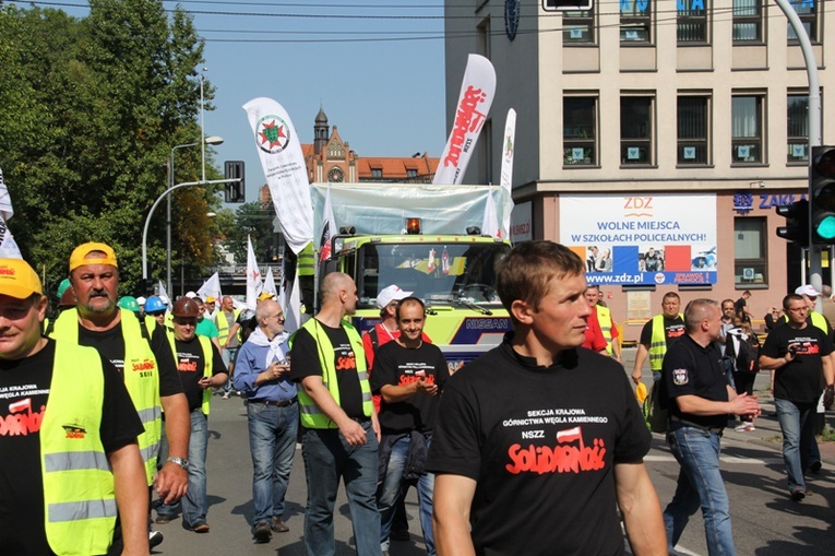 Protest górników