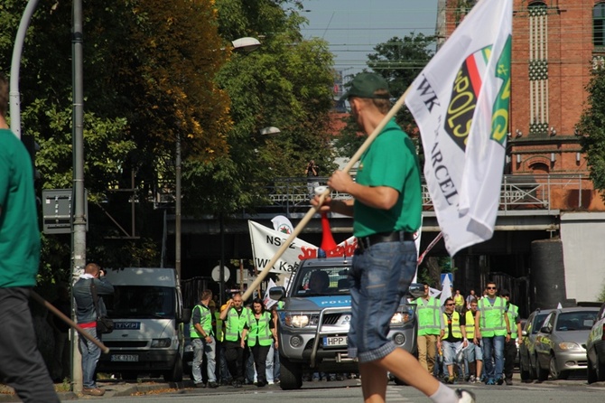 Protest górników