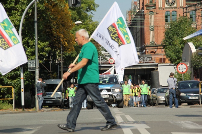 Protest górników