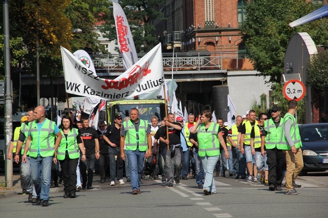 Protest górników