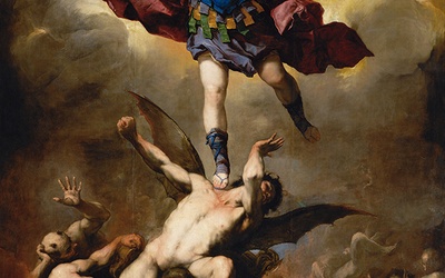 Luca Giordano „Strącenie zbuntowanych aniołów” olej na płótnie, 1666 Kunsthistorisches Museum, Wiedeń