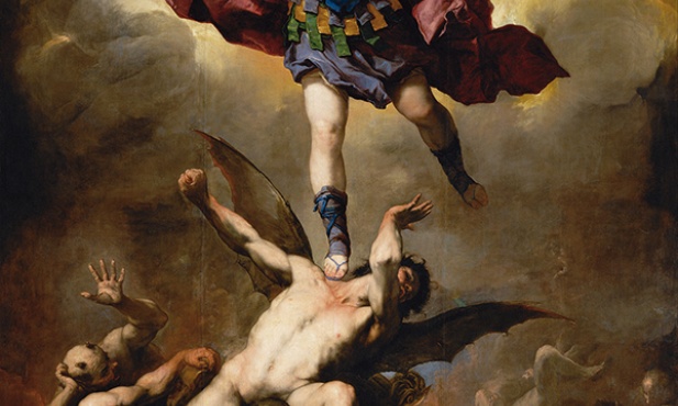 Luca Giordano „Strącenie zbuntowanych aniołów” olej na płótnie, 1666 Kunsthistorisches Museum, Wiedeń