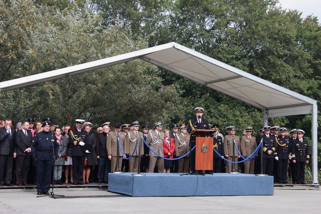 Przysięga podchorążych na Westerplatte