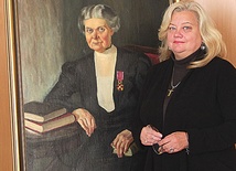 Portret założycielki szkoły można zobaczyć w pokoju dyrektor Danuty Sawickiej