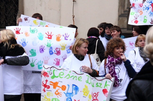 Protest w obronie przedszkoli