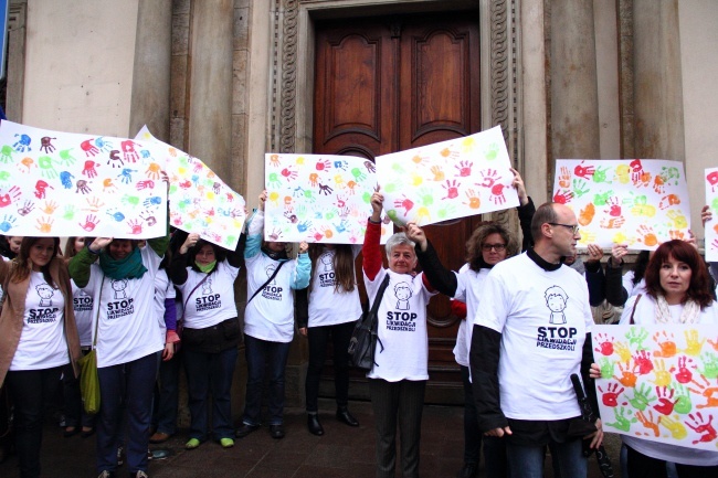 Protest w obronie przedszkoli